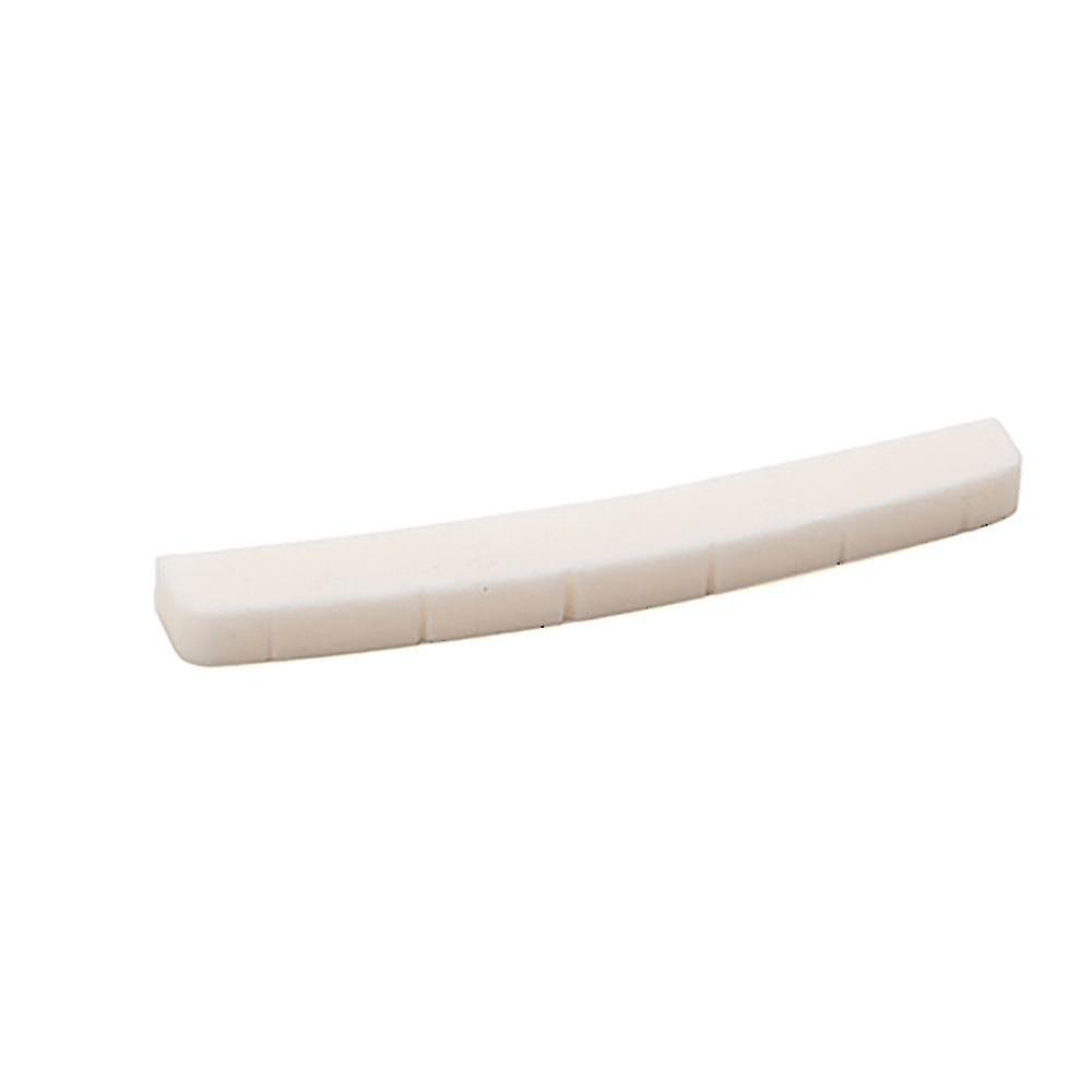 1 Piece Real Slotted Bone Nut Compatible With 6 Strings ( Bottom Flat/r7.25/r10 )