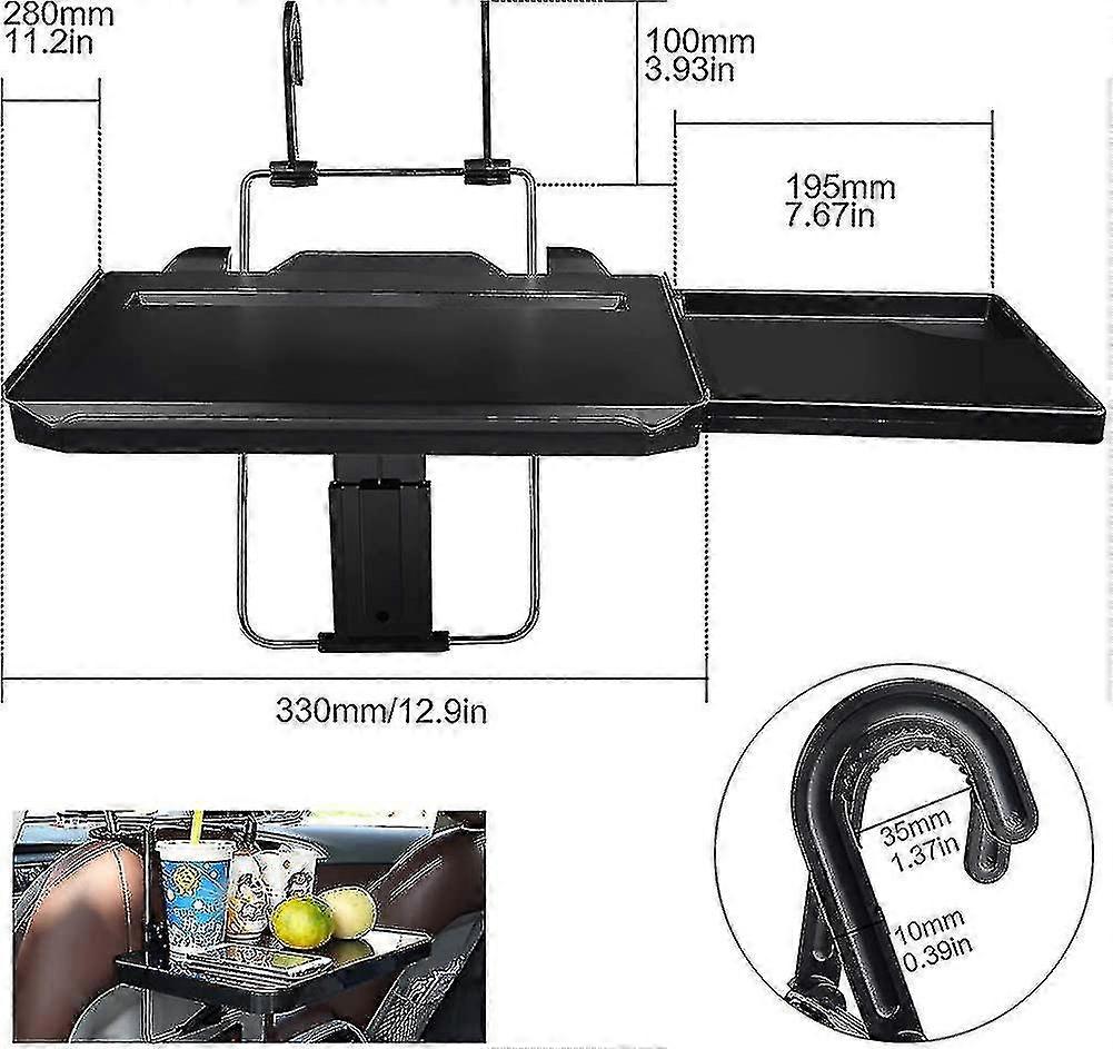 Foldable Computer Table Support. Car Tray With Travel Mug Tray. With Mouse Drawer For Eating