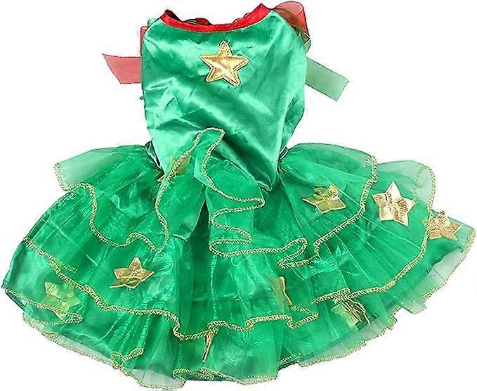 中型犬用ペット服サマーパーティークリスマスツリーコスチュームショーコスチュームキャットグリーンペット服小型犬用男性デザイナールック