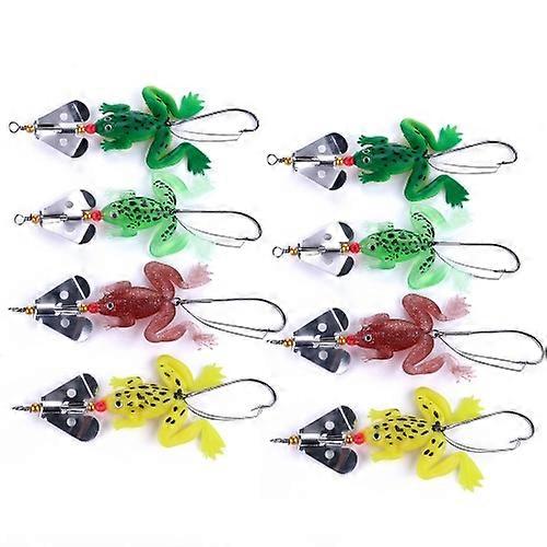 2 Sets SP011 7cm 6g Frog Soft Fish Sequins Freshwater Single Hook Bionic Bait
