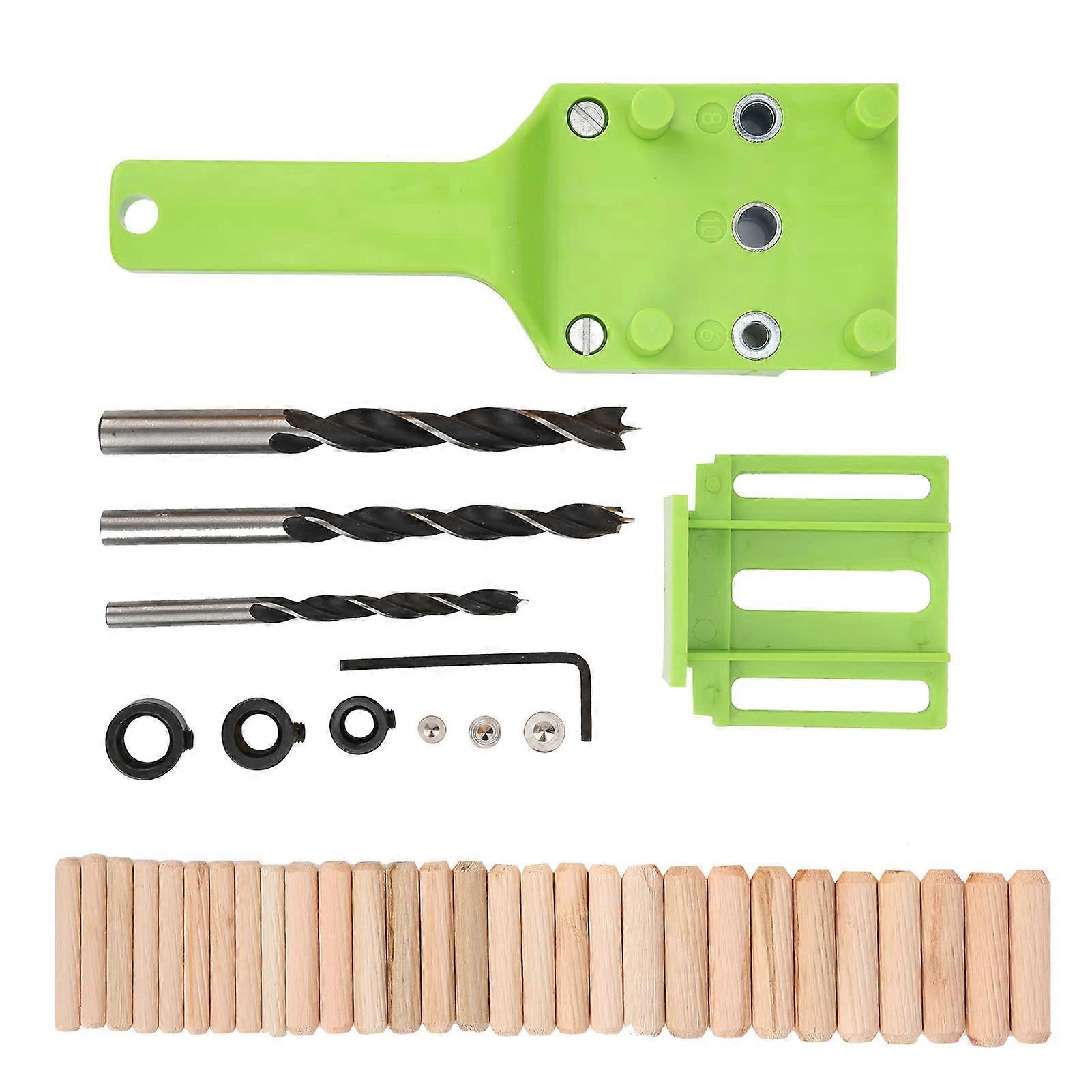 41Pcs/Set Jig Adjustable Punch Locator Tool Drill Guide, Template Wood Drilling Doweling Guide Tool DIY Straight Drill