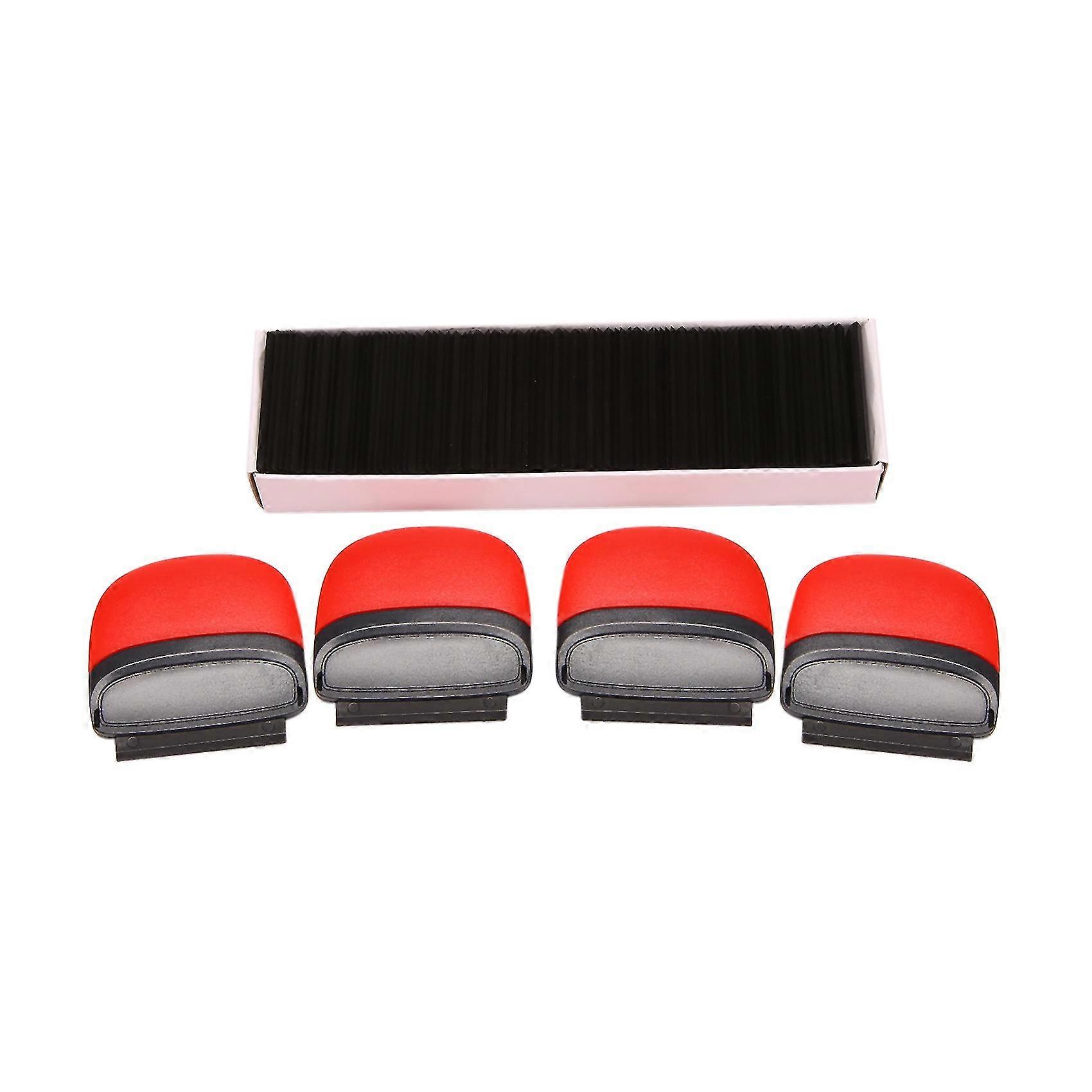 4pcs Blade Scraper Tool With 100pcs Double-edged Plastic Blades For Removing Adhesive Labels Sticker