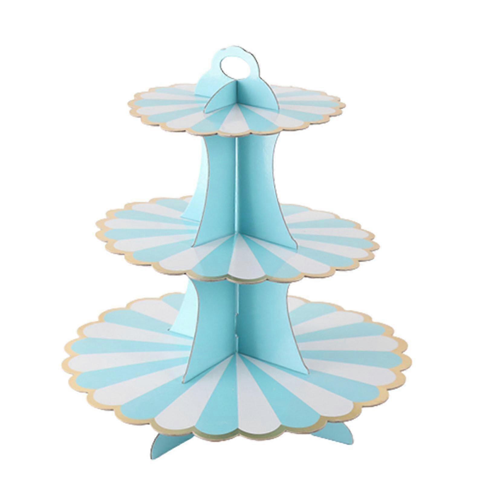 3 طبقة من الورق المقوى كب كيك حامل حفلة عيد ميلاد لوازم الساخنة مختومة كعكة موقف