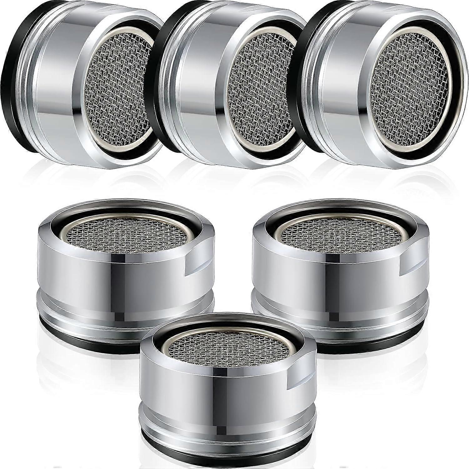 6 Pieces Bathroom Faucet Aerator Replacement Parts with Brass Shell 15/16-Inch 24 mm Male Threads Kitchen Sink Aerators Universal Size Aerator Faucet