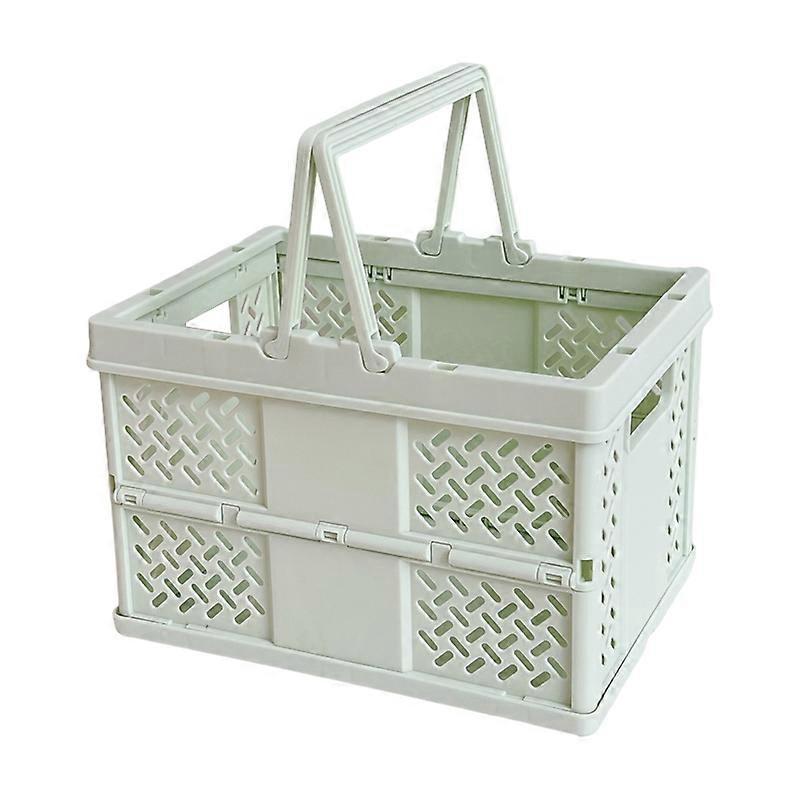 Storage Basket Large Capacity Foldable High Durability Solid Construction Wide Application Space-saving Plastic Doll Stationery Snack Storage Basket S
