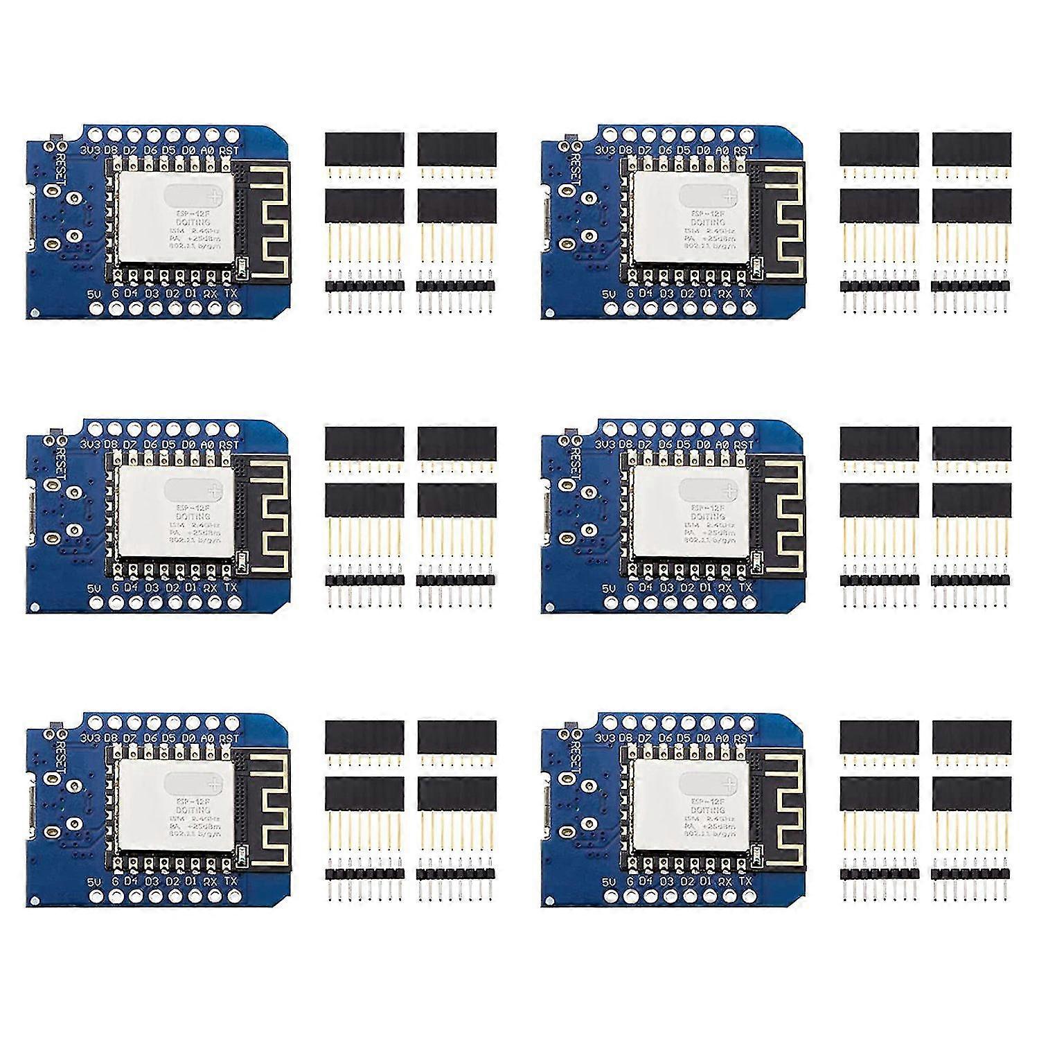 6 Pcs Development Board For Esp8266 Esp-12f 4m Bytes Wlan Wifi Internet Development Board Compatibl