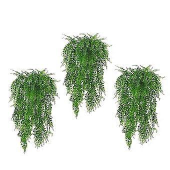 Artificial Hanging Plants,plastic Artificial Green Plants, 3 Pieces