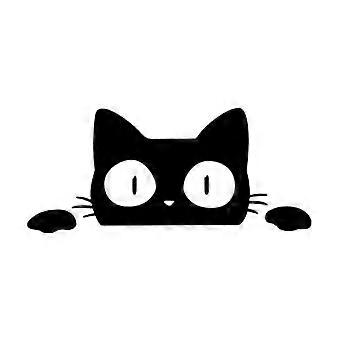 Waterdichte Katten en Dieren Auto Stickers 2 stuks Zwart