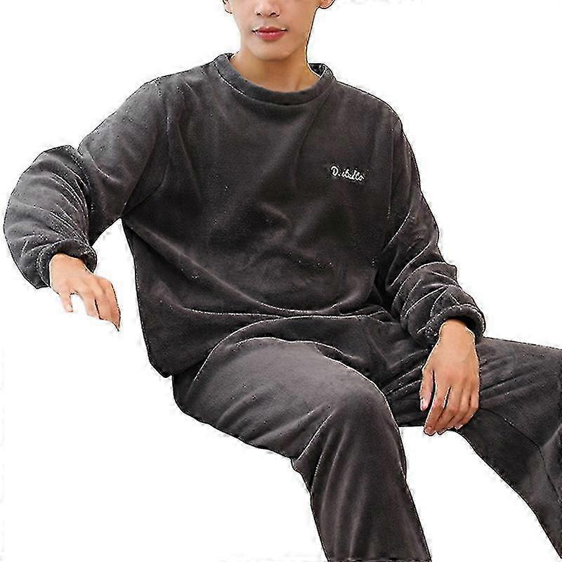 Vinter Pyjamas Sæt Tyk Varm Flannel Homewear Mænd Lounge Sæt Kvindelig Pyjamas Hjem Brug Dragt