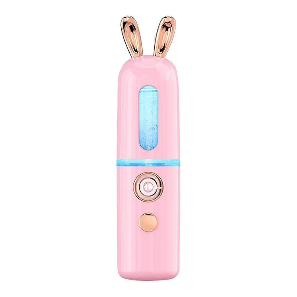 25ml USB Moisturizing Nano Face Water Mist Spray Hydration Rabbit - Pink