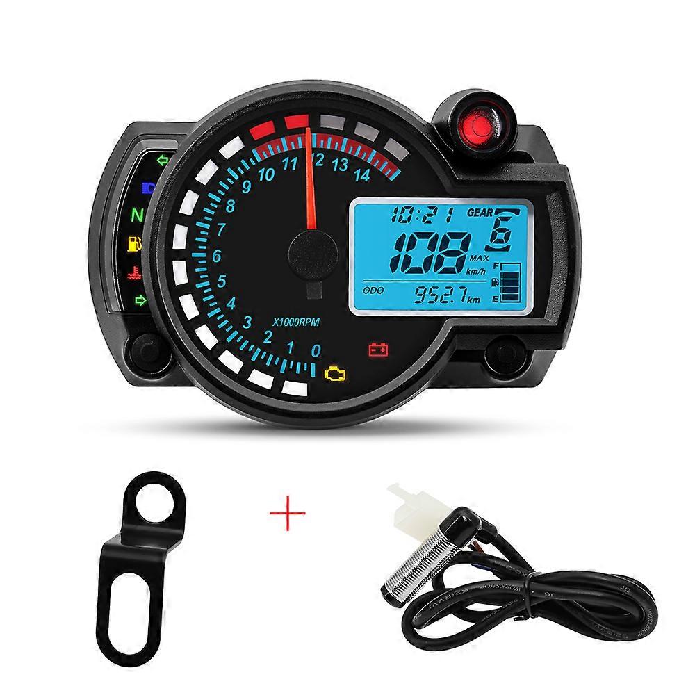 Vitezometrul motocicletei LCD Digital Motocicleta RX2N Odometru Contor de viteză reglabil MAX 299KM / H 7Colors Moto Dashboard