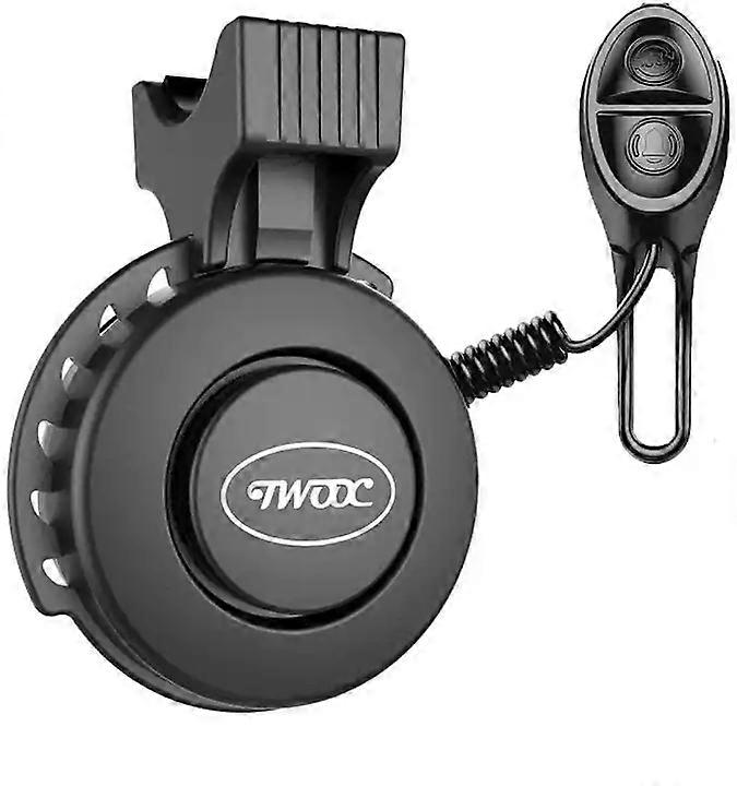 TWOOC 100db بوق الدراجة ، 4 أوضاع صوت جرس كهربائي للدراجات للمقود ، ملحق دراجة بطارية قابلة لإعادة الشحن مقاوم للماء