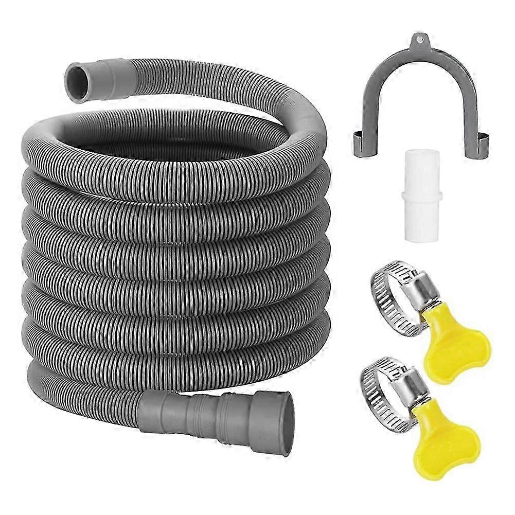 Drain Hose Extension Set Universal Washing Machine Hose 10Ft, Include Bracket Hose Connector and Ho