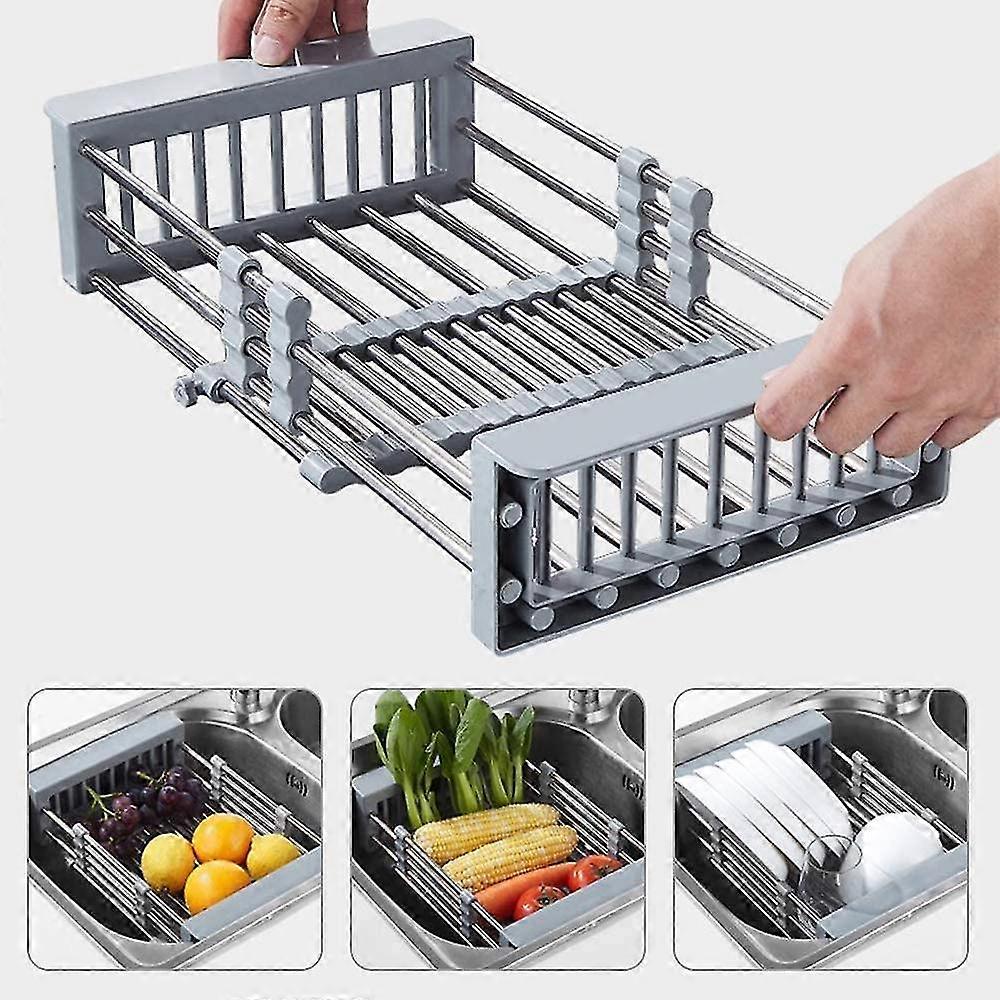 Expandable dishwasher with expandable dish drainer rack. Expandable over sink with regulator