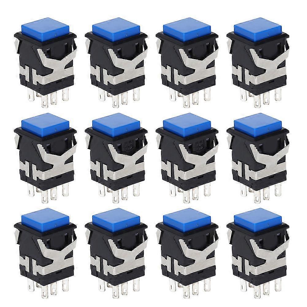 50pcs 6 Pins Reset Push Button Switch Precision Stable Reset Switch Button Blue24V