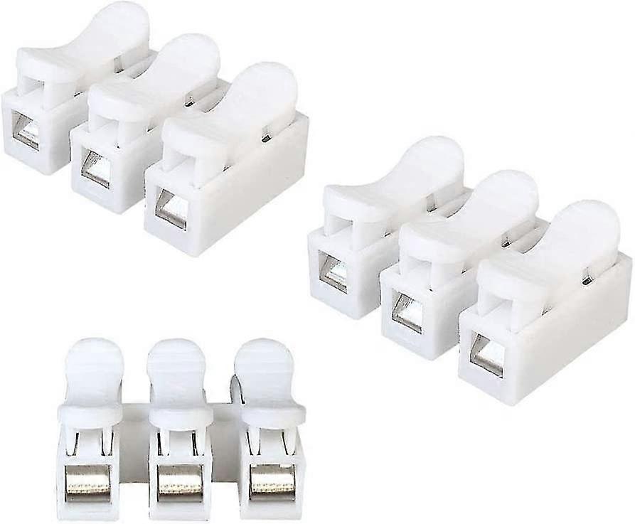 80 Pcs Ch3 Spring Wire Connectors, Electrical Cable Clamp Terminal Block Connector, Quick Connector Terminal Block
