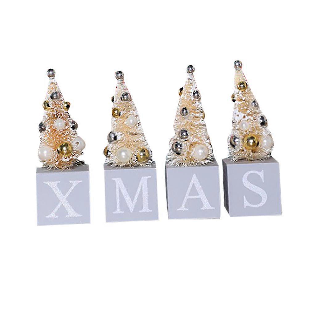 Minglan Christmas tree tabletop ornaments Christmas scene decoration shop atmosphere white