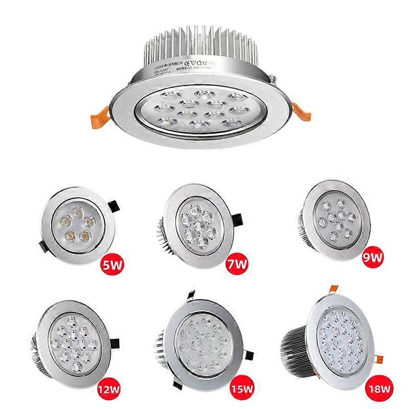 Dimmable LED ceiling light LED downlight spot light 1W3W5W7W9W12W15W18W Ceiling light COB ceiling light