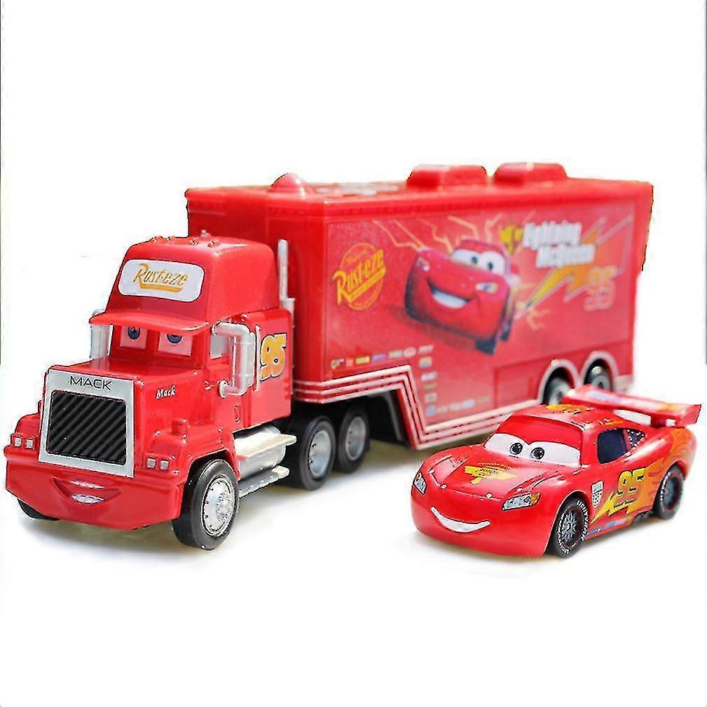 Cars Cargo Truck 95 Mack Lighting Mcqueen Racing Car Diecast Alloy Cars Model Toy Children's Gift