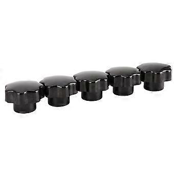 Nuts Knob Grip Handles 5Pcs 7-Star Brass Core Industrial Equipment Tool M12x50