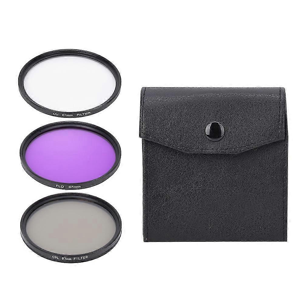 Camera Filters Kit 67mm UV CPL FLD for Canon Nikon DSLR Cameras