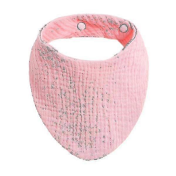 Baby Bibs Cotton Accessories Newborn Solid Color Snap Button Soft Triangle Towel