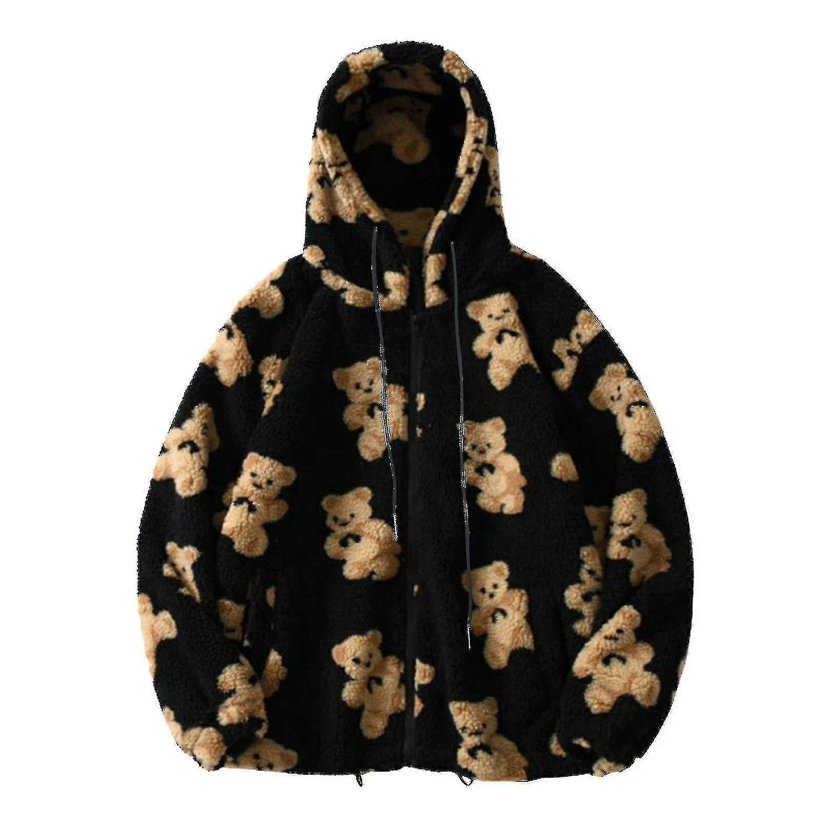 Women's Teddy Bear Print Warm Jacket