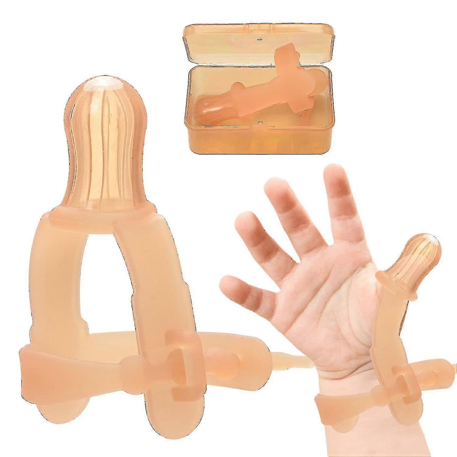 Bouchon de succion du pouce pour enfants - Protection réglable pour le pouce, kit de thérapie par succion du pouce en silicone
