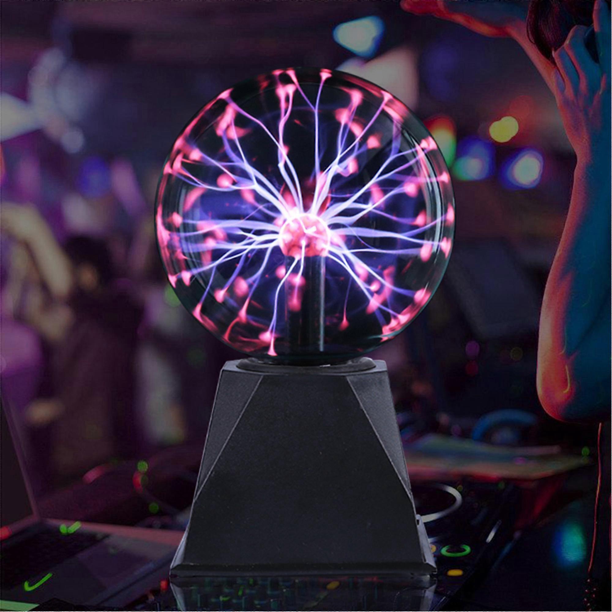 Touch Sound Sensor Static Plasma Ball Sphere Night Light Bedroom Lamp Decor