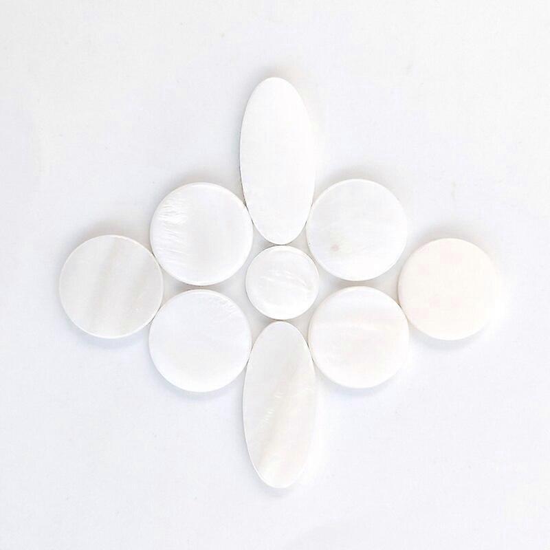 9pcs Saxophone Key Buttons Alto Tenor Soprano Saxophone Sax Inlays Accessories Stone Shell