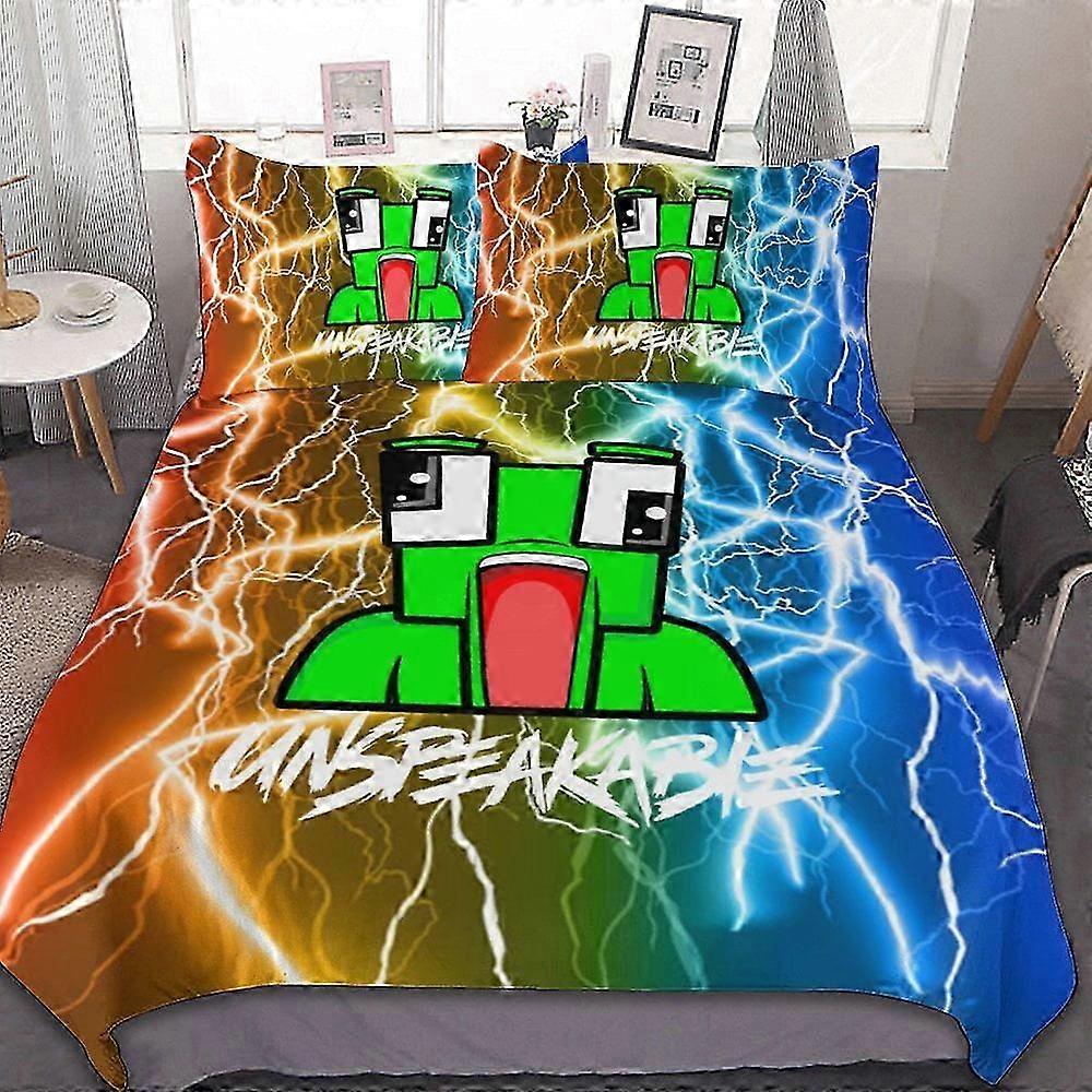 o1251 Lençóis Unspeable3-Piece Conjunto de Cama Wa E Confortável Macio Capa de Edredom Conjunto de Cama (1 Capa de Edredom e 2 Fronhas) Lençóis fg1251