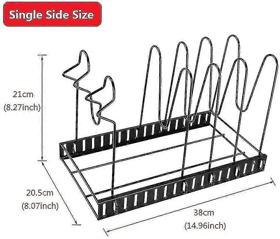 Pot Pan Rack 5 Tier Adjustable Detachable Pan Organizer Rack Storage