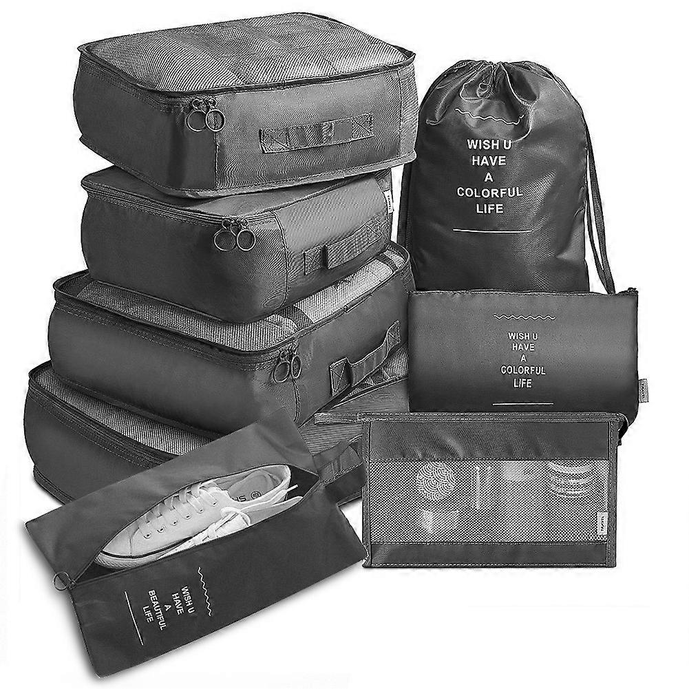 Travel Packing Cubes,Multifunction 8pcs/Set Travel Luggage Organiser Waterproof Travel Compression Suitcase Bag Travel Essential Bag