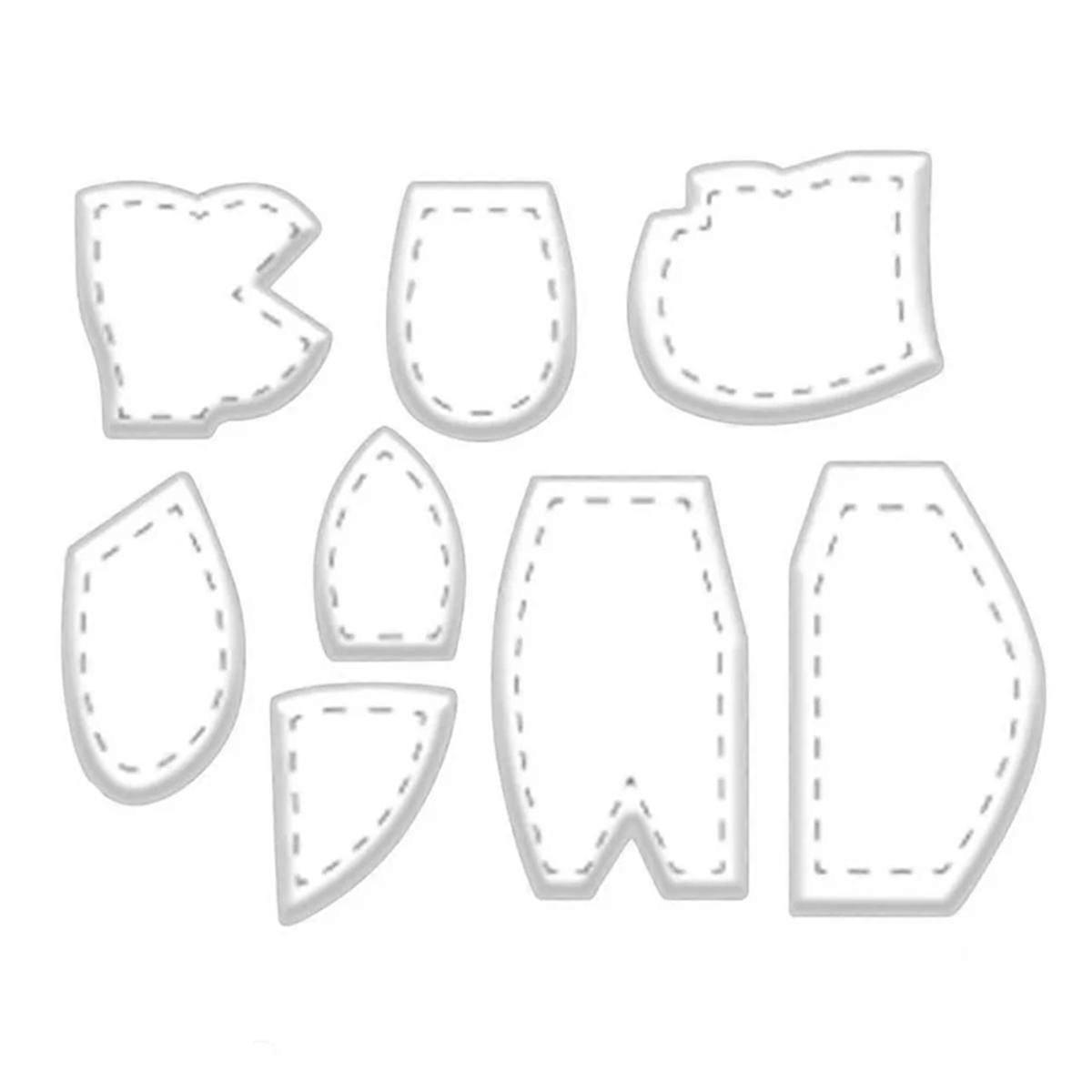 8Pcs/Set 12In Acrylic Template Ruler Set Memory Quilting Ruler for Sewing Template Patchwork B