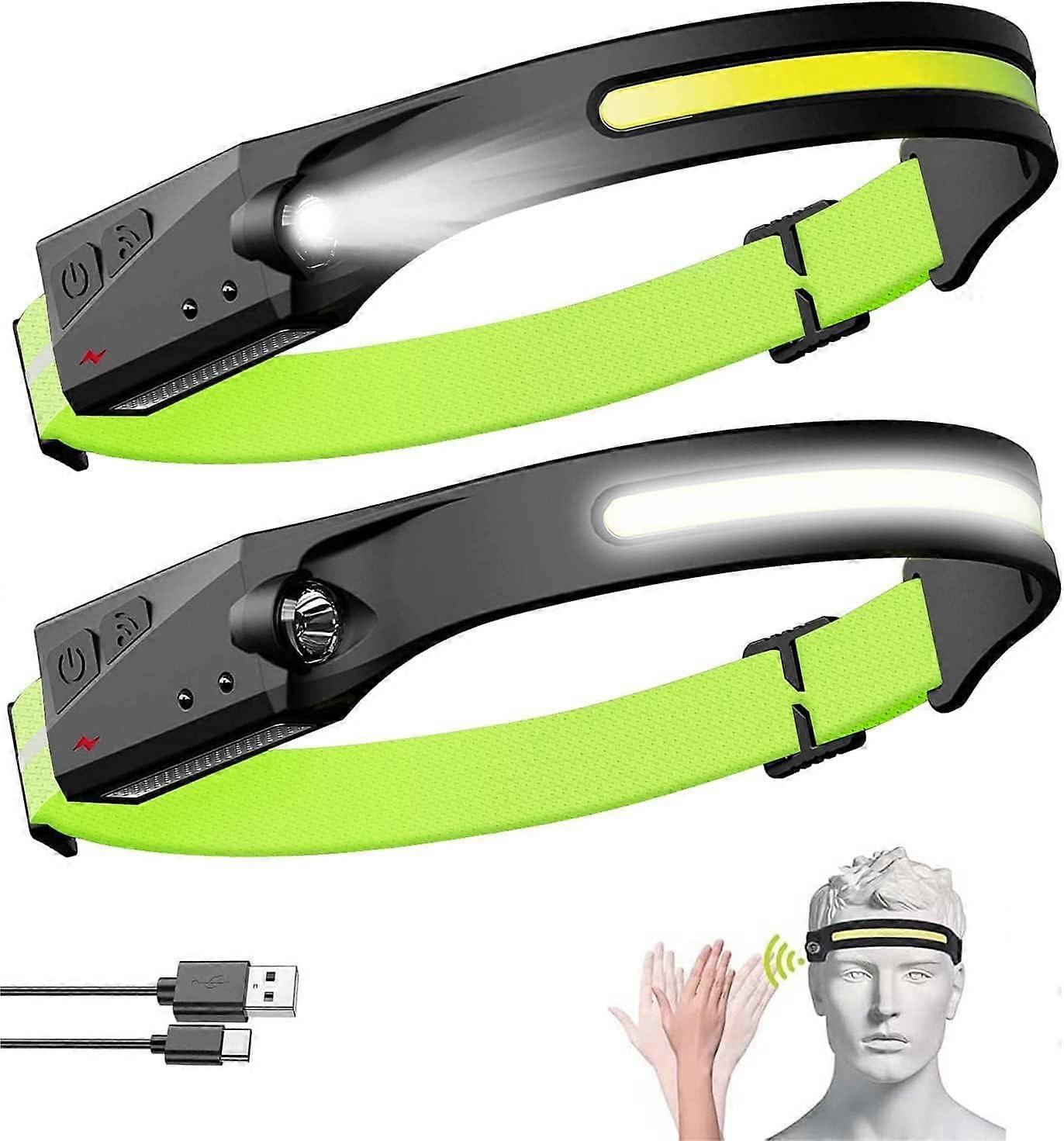 1pc LED Head Torch Super Bright Headlamp / Rechargeable / Motion Sensor/ Flashlight