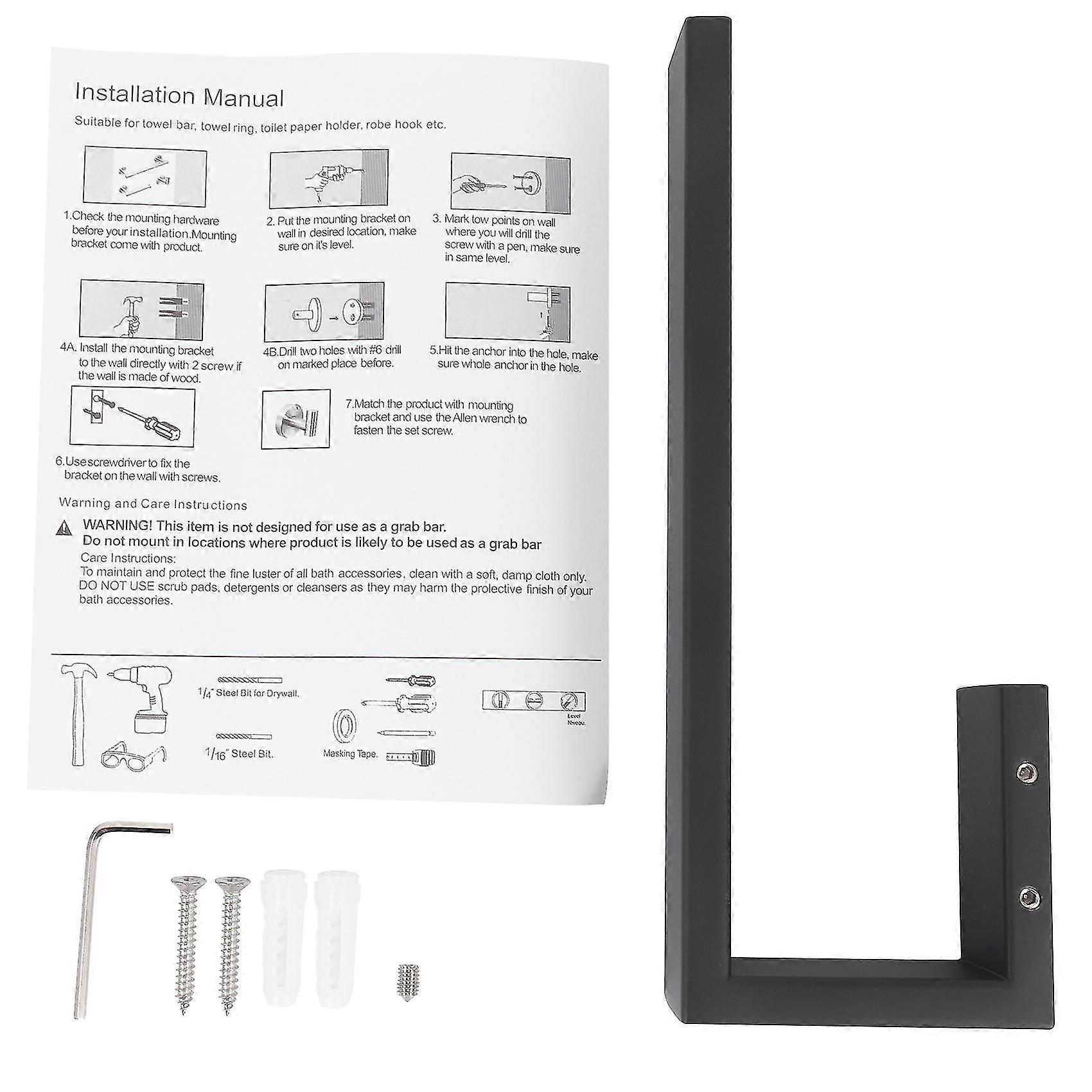 Less Steel Bath Towel Ring Surface Towel Rack, Easy To In