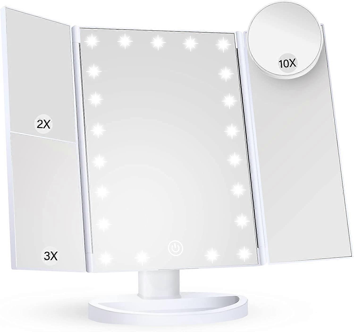Makeup Mirror Vanity Mirror with Lights, Lighted Makeup Mirror,  Portable LED Makeup Mirror
