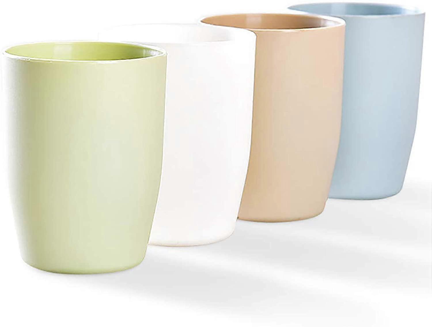Set de 4 vasos de plástico para el baño
