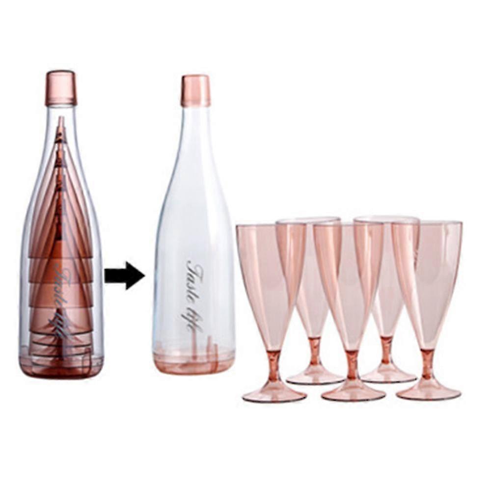 Champagne Glasses Set, Portable And Reusable Stemware With Storage