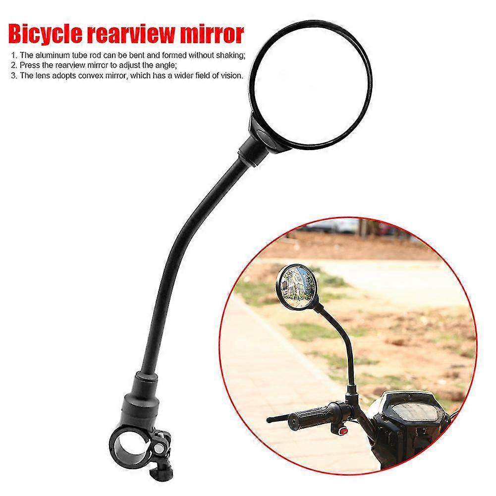 Long Bicycle Rearview Handlebar Mirrors 360 For Mountain Road Bike Motorcycle Bendable Hose Adjustable Rearview Mirror