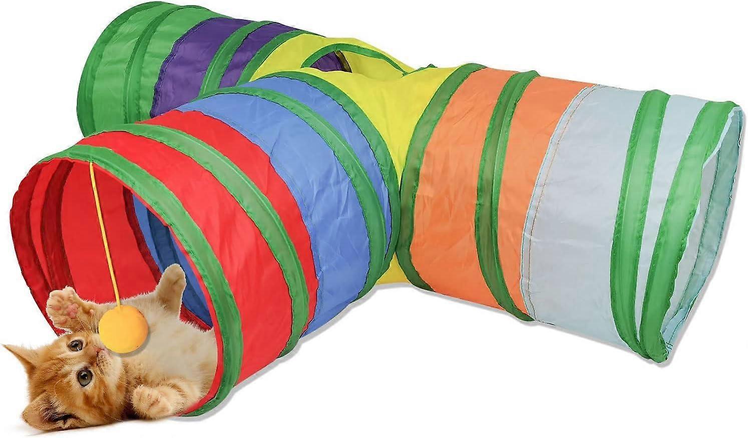 Cat Tunnel, Cat Tubes for Indoor Cats Collapsible Cat Play Toy