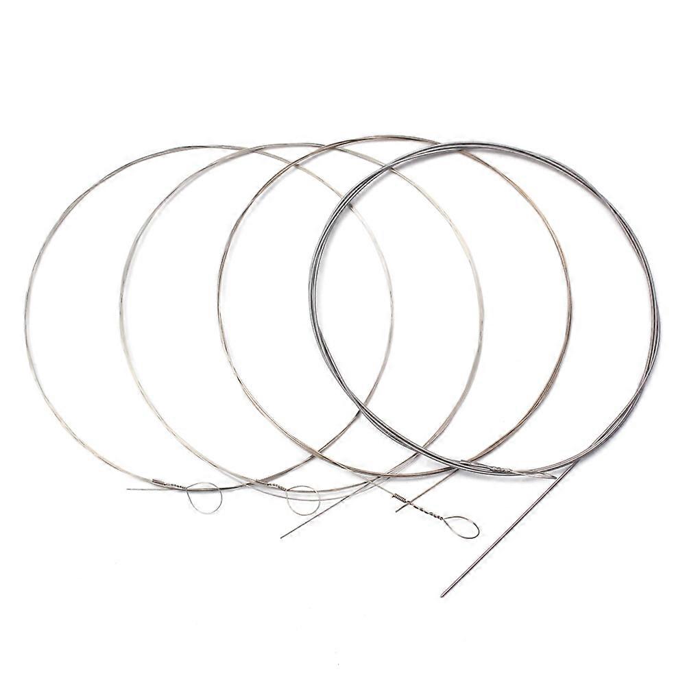 4 PCS/ Set Assorted Sizes Steel Coated Copper Alloy Wound Banjo Strings A / D / G / C String 0.23mm 0.41mm 0.58mm 0.76mm for 4 String Banjo Replacemen