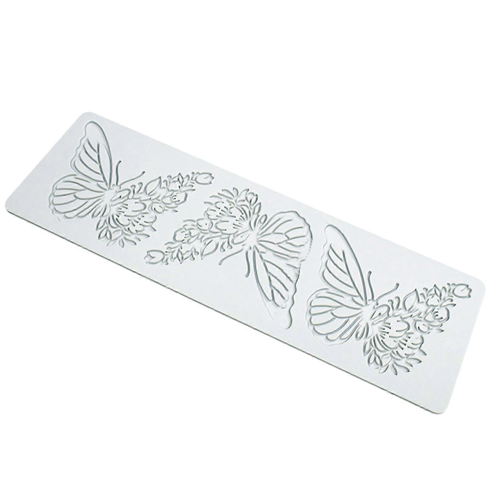 Fondant Mold Hollow Butterflies Wreath Leaves Easy Release DIY Cake Decorating Tool Reusable Chocolate Candy Silicone Mould Kitchen Gadgets Jikaixiang