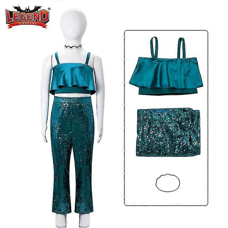 2023 Film Ruby Gillman Teenage Kraken Cosplay Costume Sirena Top Pantaloni Collana Accessori Vestito di Halloween per Bambini Adulto