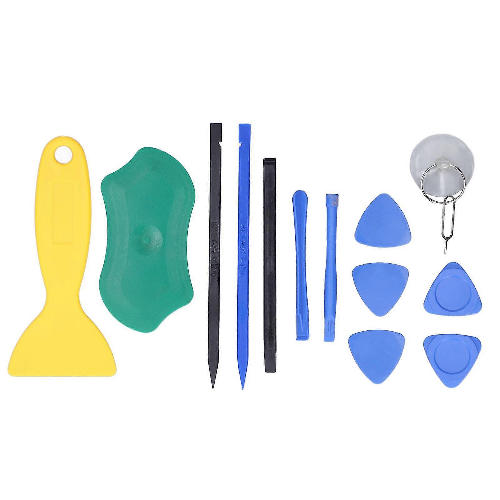 Electronics Repair Tool Pvc Plastic Spudger Opening Prying Bar Triangular Sheet Suction Cup Kit