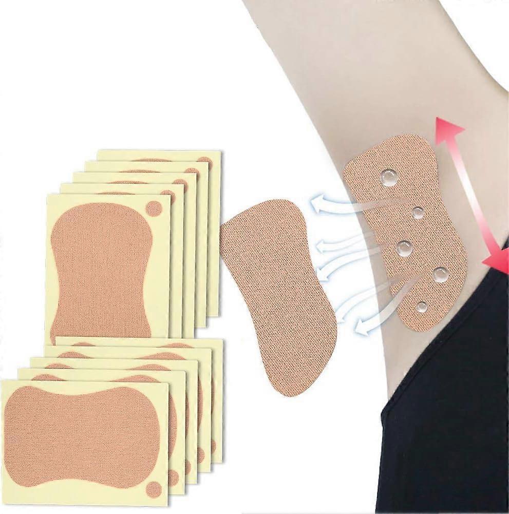 Deodorant Armpit Patch,Underarm Sweat Pad Unisex Sweat Absorbing Underarm Pad for Men and Women 10pcs 9 x 6.5cm