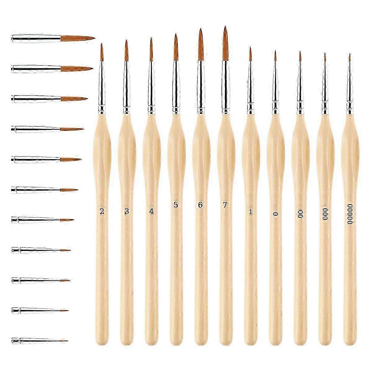 11 Piece Painting Brushes Detail Brushes Set Fine Tip Brushes for Detail Mini Model Brushes for Cra