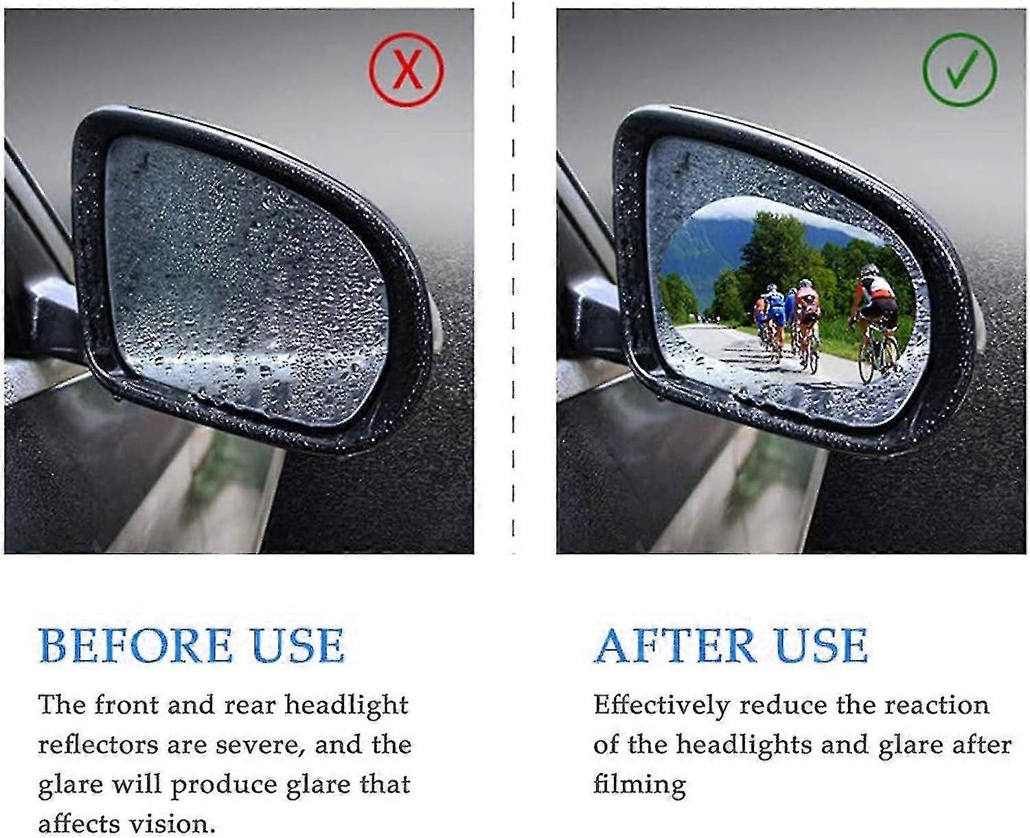 Rain Repellent For Side Mirrors - 2-Pack Exterior Mirror Wind Deflectors