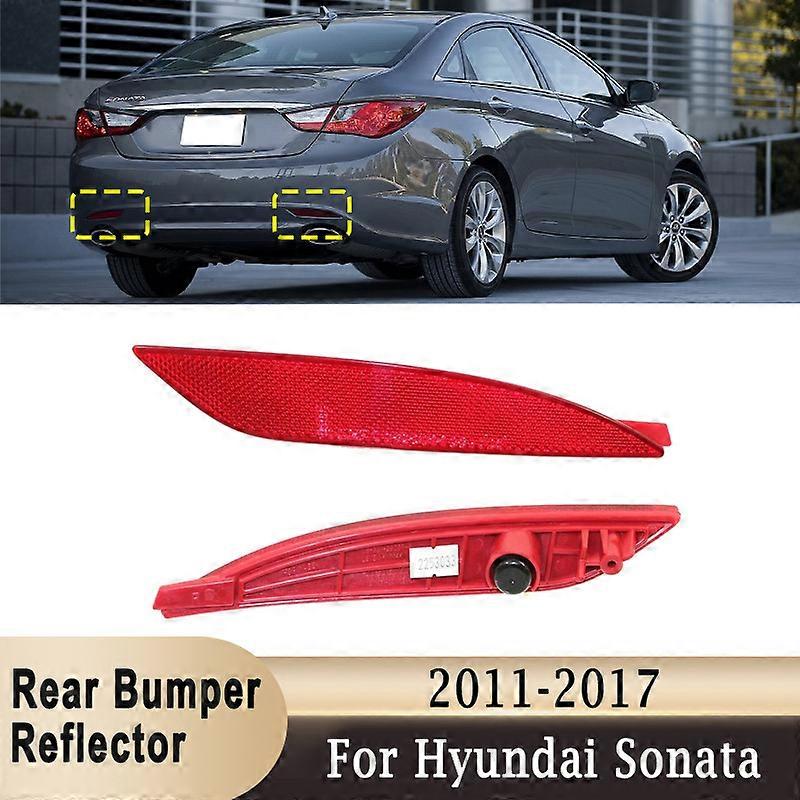 ヒュンダイソナタ2011-2014 / 2015-2017バックリアバンパー信号リフレクターランプカバー用リアバンパーリフレクターランプカバー(電球なし)