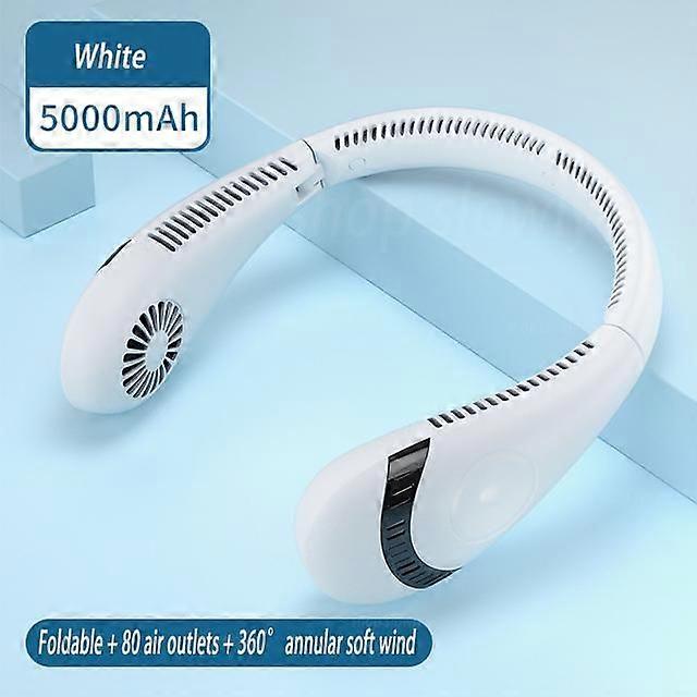 Leafless hanging Neck Fan 360 Degree Ventilador Fan Portable Folding Sports Hanging Neck Fan